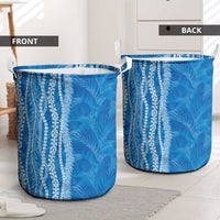 Hawaii Prince Kuhio Laundry Basket Blue Hawaiian Lau Maia With Leis