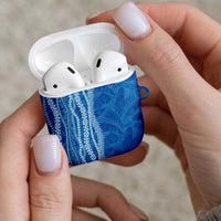 Hawaii Prince Kuhio AirPods Case Blue Hawaiian Lau Maia With Leis