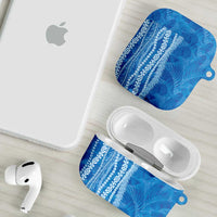 Hawaii Prince Kuhio AirPods Case Blue Hawaiian Lau Maia With Leis