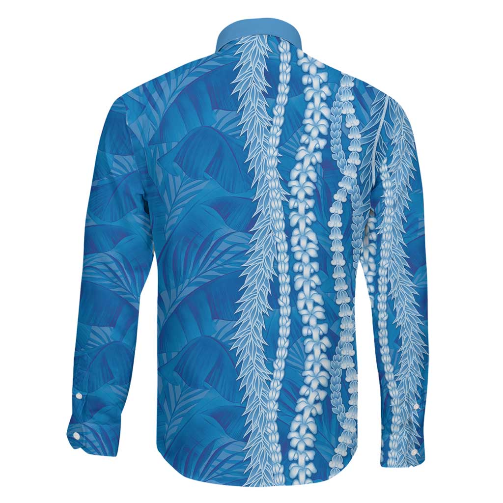 Hawaii Prince Kuhio Family Matching Tank Maxi Dress and Hawaiian Shirt Blue Hawaiian Lau Maia With Leis LT05 - Polynesian Pride