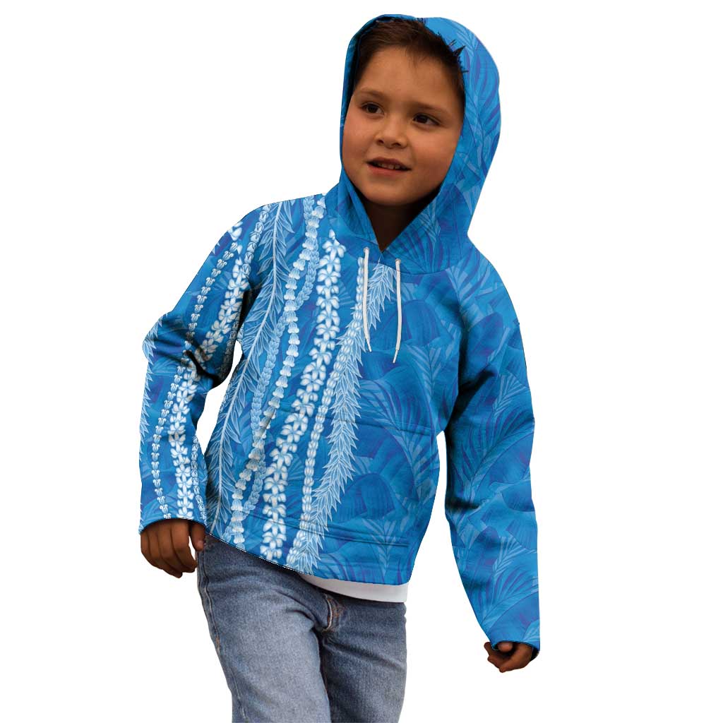 Hawaii Prince Kuhio Kid Hoodie Blue Hawaiian Lau Maia With Leis