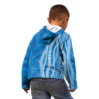 Hawaii Prince Kuhio Kid Hoodie Blue Hawaiian Lau Maia With Leis