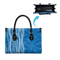 Hawaii Prince Kuhio Leather Bag Blue Hawaiian Lau Maia With Leis