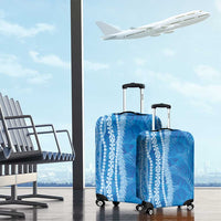 Hawaii Prince Kuhio Luggage Cover Blue Hawaiian Lau Maia With Leis
