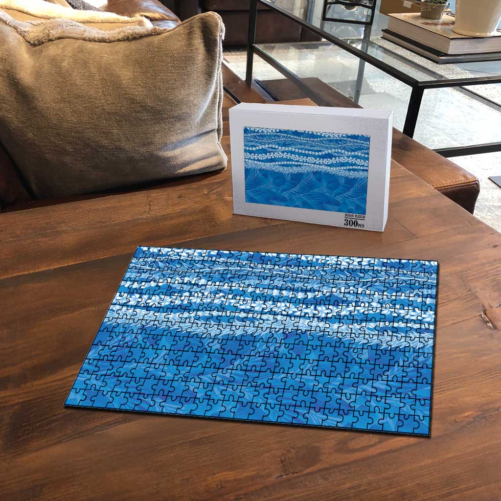 Hawaii Prince Kuhio Puzzle Blue Hawaiian Lau Maia With Leis