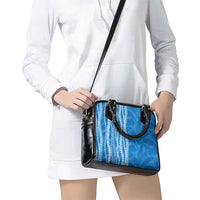 Hawaii Prince Kuhio Shoulder Handbag Blue Hawaiian Lau Maia With Leis
