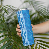 Hawaii Prince Kuhio Skinny Tumbler Blue Hawaiian Lau Maia With Leis