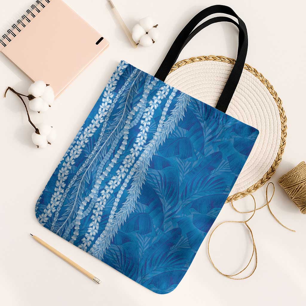 Hawaii Prince Kuhio Tote Bag Blue Hawaiian Lau Maia With Leis