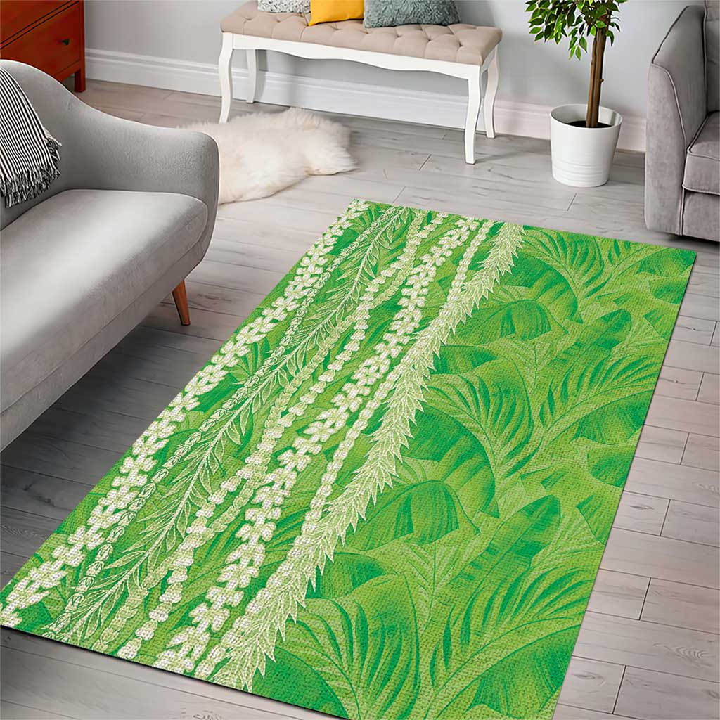 Hawaii Prince Kuhio Area Rug Lime Green Hawaiian Lau Maia With Leis