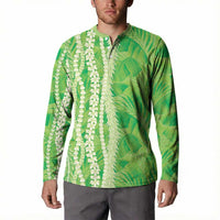 Hawaii Prince Kuhio Button Sweatshirt Lime Green Hawaiian Lau Maia With Leis