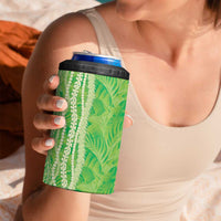 Hawaii Prince Kuhio 4 in 1 Can Cooler Tumbler Lime Green Hawaiian Lau Maia With Leis