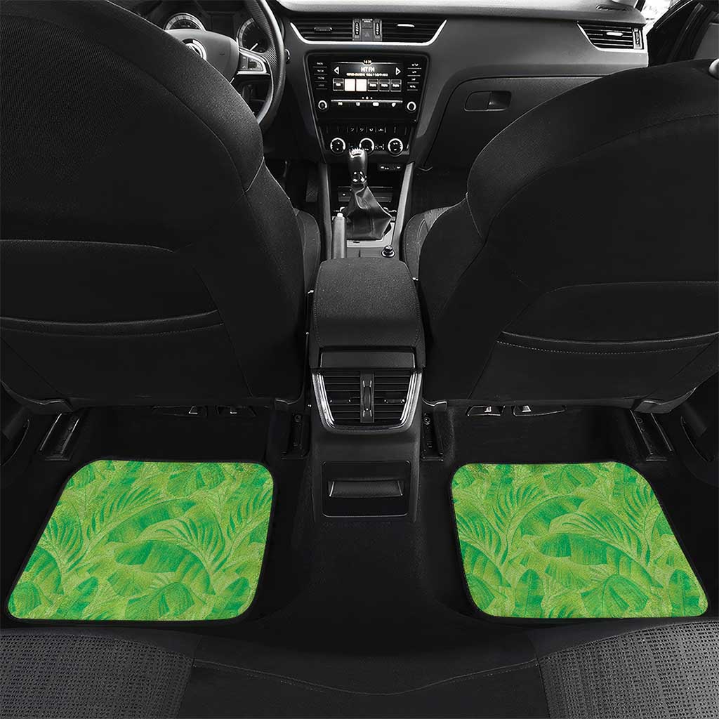Hawaii Prince Kuhio Car Mats Lime Green Hawaiian Lau Maia With Leis