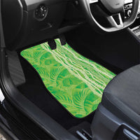Hawaii Prince Kuhio Car Mats Lime Green Hawaiian Lau Maia With Leis