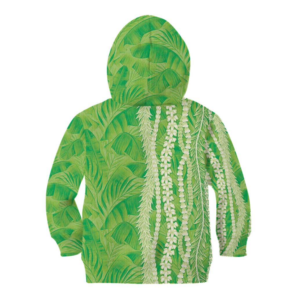 Hawaii Prince Kuhio Kid Hoodie Lime Green Hawaiian Lau Maia With Leis