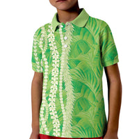 Hawaii Prince Kuhio Kid Polo Shirt Lime Green Hawaiian Lau Maia With Leis