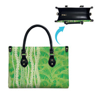 Hawaii Prince Kuhio Leather Bag Lime Green Hawaiian Lau Maia With Leis