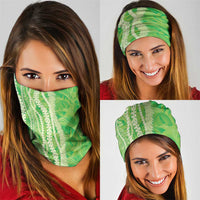Hawaii Prince Kuhio Neck Gaiter Lime Green Hawaiian Lau Maia With Leis