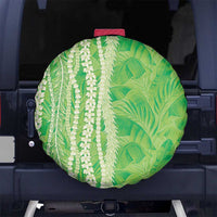 Hawaii Prince Kuhio Spare Tire Cover Lime Green Hawaiian Lau Maia With Leis