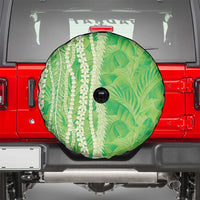 Hawaii Prince Kuhio Spare Tire Cover Lime Green Hawaiian Lau Maia With Leis