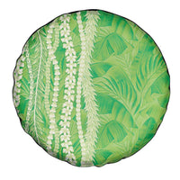Hawaii Prince Kuhio Spare Tire Cover Lime Green Hawaiian Lau Maia With Leis
