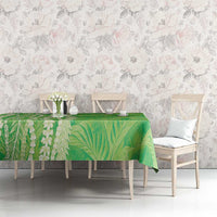 Hawaii Prince Kuhio Tablecloth Lime Green Hawaiian Lau Maia With Leis