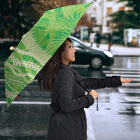 Hawaii Prince Kuhio Umbrella Lime Green Hawaiian Lau Maia With Leis LT05 - Polynesian Pride