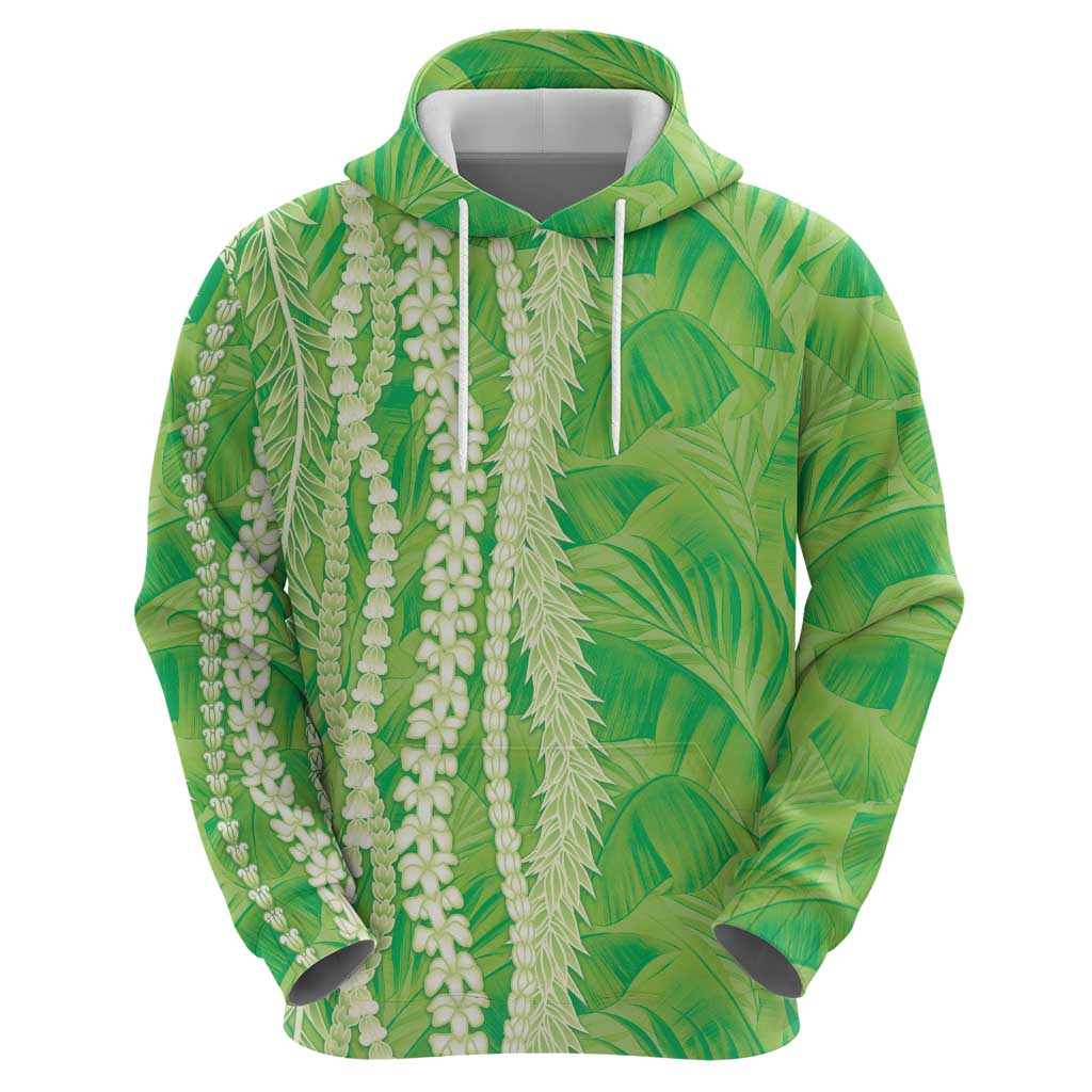 Hawaii Prince Kuhio Zip Hoodie Lime Green Hawaiian Lau Maia With Leis