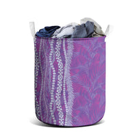 Hawaii Prince Kuhio Laundry Basket Violet Hawaiian Lau Maia With Leis