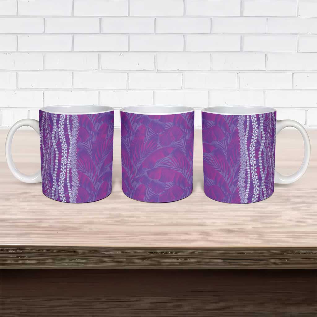 Hawaii Prince Kuhio Ceramic Mug Violet Hawaiian Lau Maia With Leis