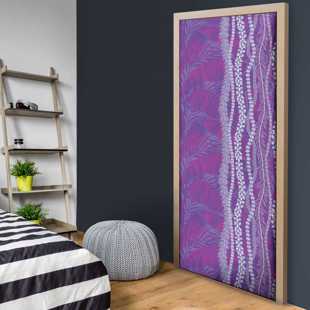 Hawaii Prince Kuhio Door Cover Violet Hawaiian Lau Maia With Leis