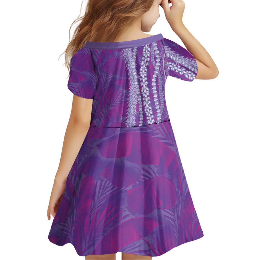 Hawaii Prince Kuhio Family Matching Tank Maxi Dress and Hawaiian Shirt Violet Hawaiian Lau Maia With Leis LT05 - Polynesian Pride