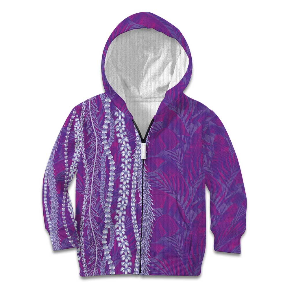 Hawaii Prince Kuhio Kid Hoodie Violet Hawaiian Lau Maia With Leis