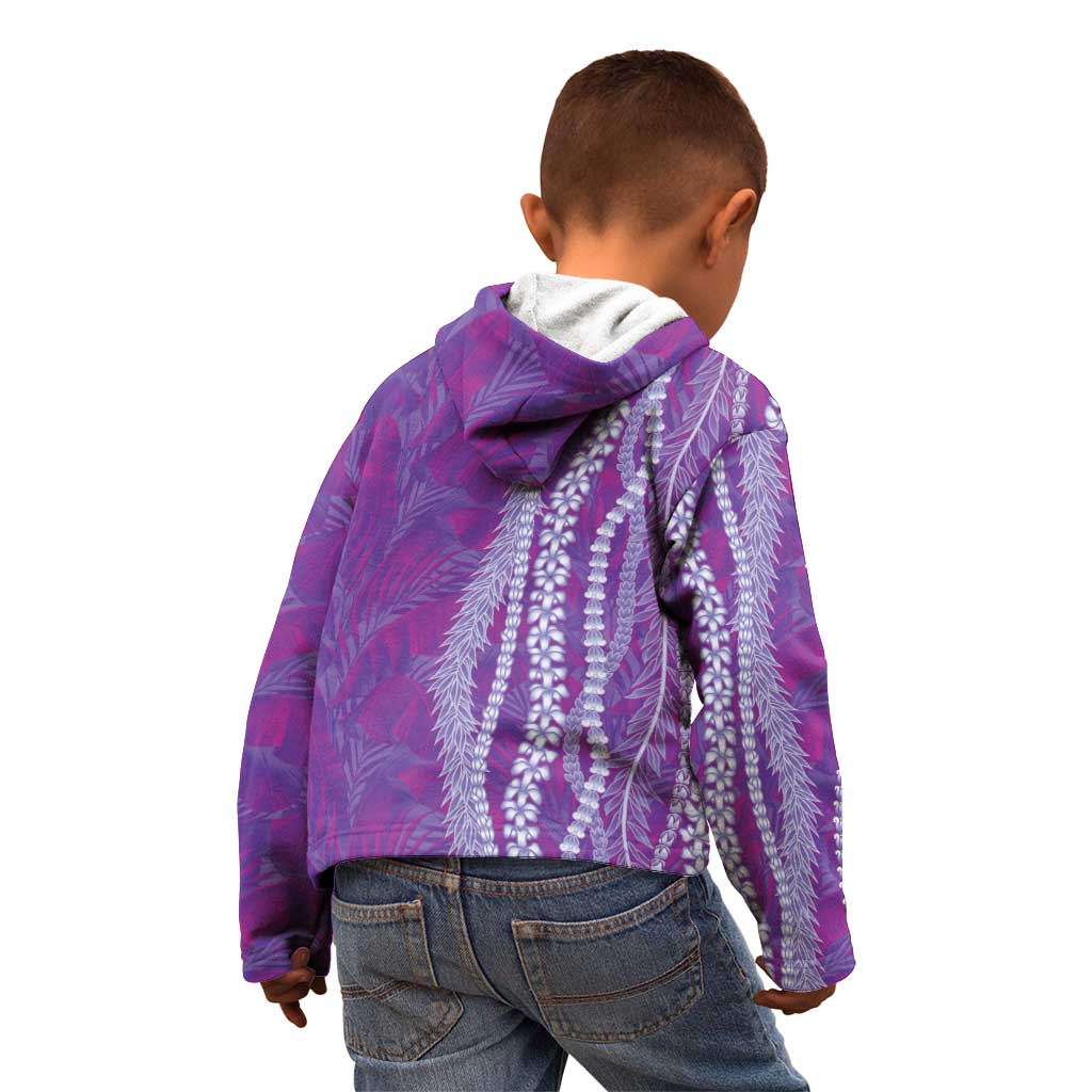 Hawaii Prince Kuhio Kid Hoodie Violet Hawaiian Lau Maia With Leis