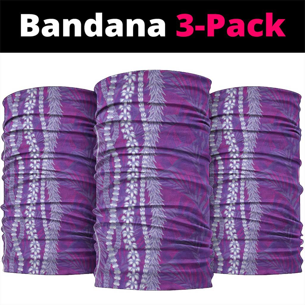 Hawaii Prince Kuhio Neck Gaiter Violet Hawaiian Lau Maia With Leis