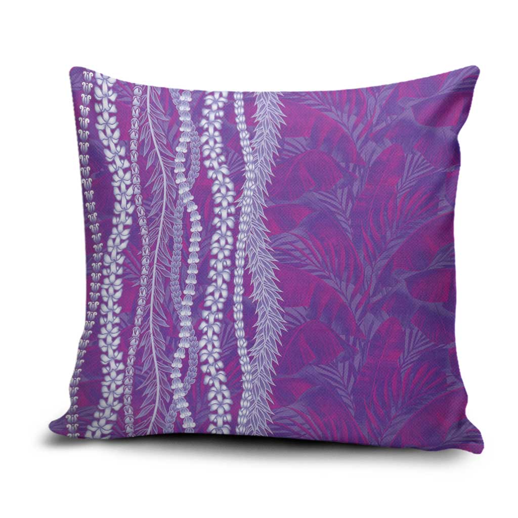 Hawaii Prince Kuhio Pillow Cover Violet Hawaiian Lau Maia With Leis
