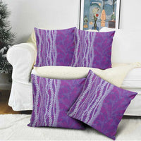 Hawaii Prince Kuhio Pillow Cover Violet Hawaiian Lau Maia With Leis