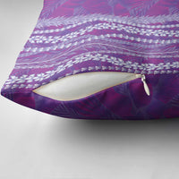 Hawaii Prince Kuhio Pillow Cover Violet Hawaiian Lau Maia With Leis