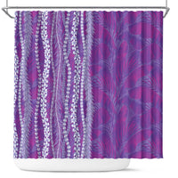 Hawaii Prince Kuhio Shower Curtain Violet Hawaiian Lau Maia With Leis