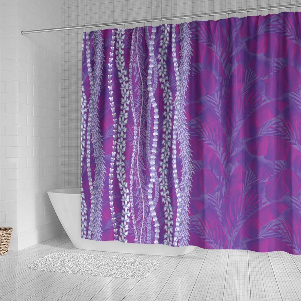 Hawaii Prince Kuhio Shower Curtain Violet Hawaiian Lau Maia With Leis
