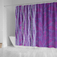 Hawaii Prince Kuhio Shower Curtain Violet Hawaiian Lau Maia With Leis