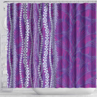 Hawaii Prince Kuhio Shower Curtain Violet Hawaiian Lau Maia With Leis