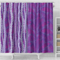 Hawaii Prince Kuhio Shower Curtain Violet Hawaiian Lau Maia With Leis