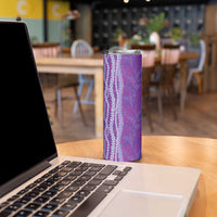 Hawaii Prince Kuhio Skinny Tumbler Violet Hawaiian Lau Maia With Leis