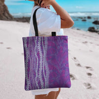 Hawaii Prince Kuhio Tote Bag Violet Hawaiian Lau Maia With Leis