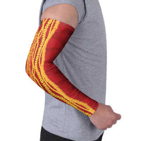 Hawaii Prince Kuhio Arm Sleeves Red Hawaiian Lau Maia With Leis