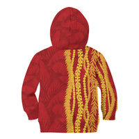 Hawaii Prince Kuhio Kid Hoodie Red Hawaiian Lau Maia With Leis