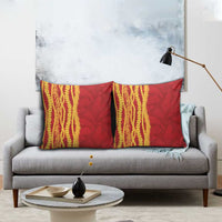 Hawaii Prince Kuhio Pillow Cover Red Hawaiian Lau Maia With Leis