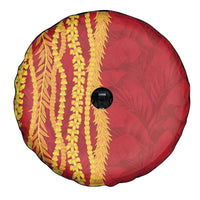 Hawaii Prince Kuhio Spare Tire Cover Red Hawaiian Lau Maia With Leis