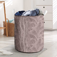 Hawaii Prince Kuhio Laundry Basket Mocha Hawaiian Lau Maia With Leis