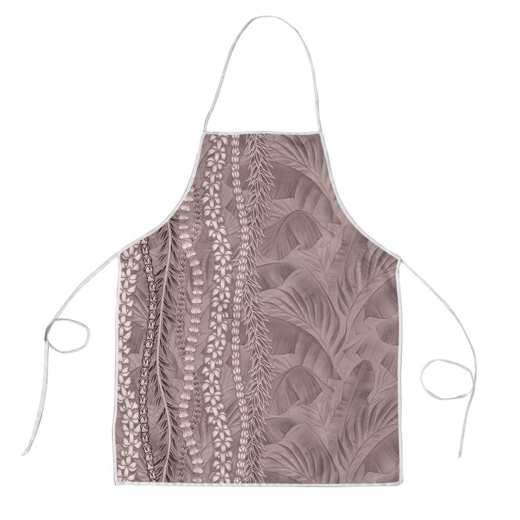 Hawaii Prince Kuhio Apron Mocha Hawaiian Lau Maia With Leis